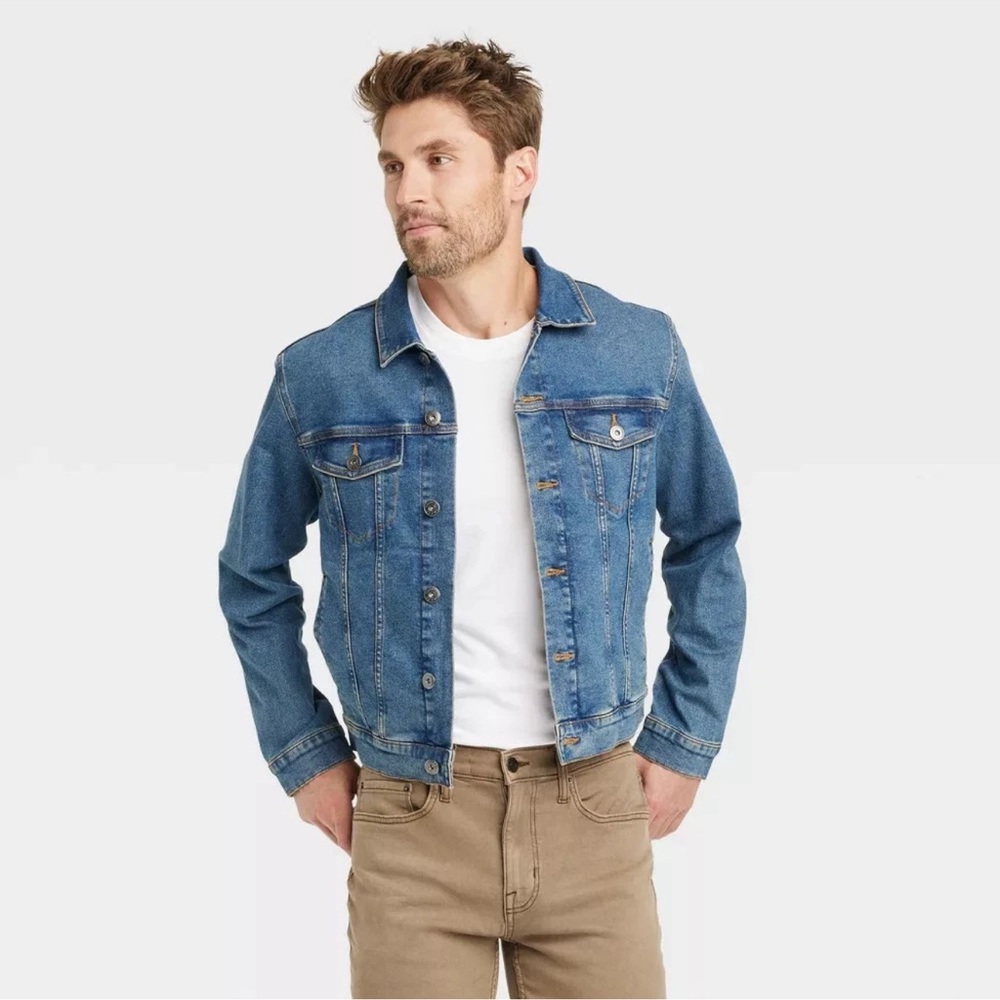 Men's Goodfellow & Co. Midwash Denim Trucker Jacket